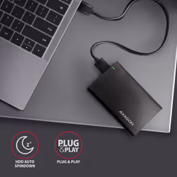 Axagon EE25-A6M contenitore di unità di archiviazione Box esterno HDD/SSD Nero 2.5" - Vista aggiuntiva 6