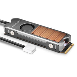 Axagon CLR-M2FAN sistema di raffreddamento per computer Unità allo stato solido Dissipatore di calore/Radiatore 2 cm Grigio 1 pz