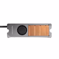 Axagon CLR-M2FAN sistema di raffreddamento per computer Unità allo stato solido Dissipatore di calore/Radiatore 2 cm Grigio 1 pz