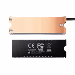 Axagon CLR-M2FAN sistema di raffreddamento per computer Unità allo stato solido Dissipatore di calore/Radiatore 2 cm Grigio 1 pz