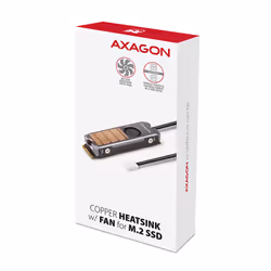 Axagon CLR-M2FAN sistema di raffreddamento per computer Unità allo stato solido Dissipatore di calore/Radiatore 2 cm Grigio 1 pz - Vista aggiuntiva 8