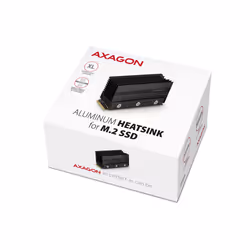 Axagon CLR-M2XL sistema di raffreddamento per computer M.2 NVMe SSD, Unità allo stato solido Dissipatore di calore/Radiatore Nero 1 pz - Vista aggiuntiva 5