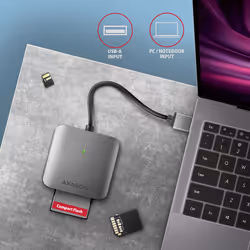 Axagon CRE-S3 External card reader USB-A 3.2 Gen 1 3-slot & lun SD/microSD/CF lettore di schede USB 3.2 Gen 1 (3.1 Gen 1) Type-A Grigio - Vista aggiuntiva 5