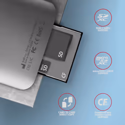 Axagon CRE-S3C lettore di schede USB 3.2 Gen 1 (3.1 Gen 1) Type-C Grigio - Vista aggiuntiva 4