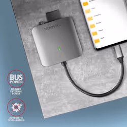Axagon CRE-S3C lettore di schede USB 3.2 Gen 1 (3.1 Gen 1) Type-C Grigio - Vista aggiuntiva 6