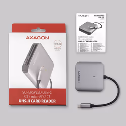 Axagon CRE-S3C lettore di schede USB 3.2 Gen 1 (3.1 Gen 1) Type-C Grigio - Vista aggiuntiva 8