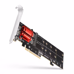 Axagon PCEM2-ND, PCIe, M.2, Maschio, Piena altezza/Basso profilo, PCIe 3.0, Nero, Rosso