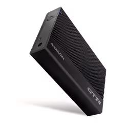 Axagon EE35-GTR USB-C 5Gbps - SATA 6G, 3.5 RIBBED box BLACK - USB Typ C, Custodia per Disco Rigido (HDD), 3.5", SATA, Seriale ...