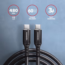 Axagon BUCM-CM20AB cavo USB USB 2.0 2 m USB C Nero - Vista aggiuntiva 2