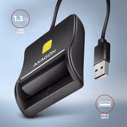 Axagon CRE-SM3N USB Smart card Flat lettore di card readers Interno USB 2.0 Nero - Vista aggiuntiva 3
