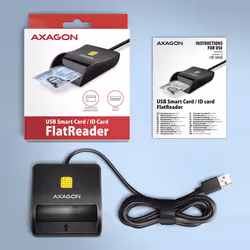Axagon CRE-SM3N USB Smart card Flat lettore di card readers Interno USB 2.0 Nero - Vista aggiuntiva 5