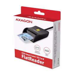 Axagon CRE-SM3N USB Smart card Flat lettore di card readers Interno USB 2.0 Nero - Vista aggiuntiva 6