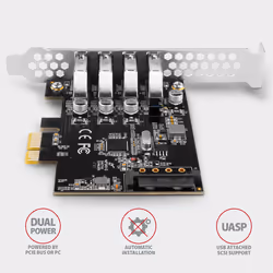 Axagon PCEU-43RS scheda di interfaccia e adattatore Interno USB 3.2 Gen 1 (3.1 Gen 1) - Vista aggiuntiva 4