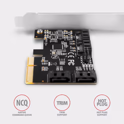 Axagon PCES-SA4X4 scheda di interfaccia e adattatore Interno SATA - Vista aggiuntiva 4
