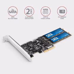 Axagon PCES-SA4M2 PCIe Controller 2x internal SATA 6G port+ M.2 B-key scheda di interfaccia e adattatore Interno M.2, SATA