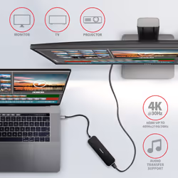 Axagon HMC-6H4A replicatore di porte e docking station per laptop Cablato USB 3.2 Gen 1 (3.1 Gen 1) Type-C Nero, Grigio - Vista aggiuntiva 3