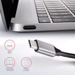 Axagon HMC-6H4A replicatore di porte e docking station per laptop Cablato USB 3.2 Gen 1 (3.1 Gen 1) Type-C Nero, Grigio - Vista aggiuntiva 6