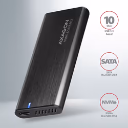 Axagon EEM2-SB2 contenitore di unità di archiviazione Box esterno SSD Nero M.2 - Vista aggiuntiva 2