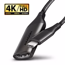 Axagon RVC-HI2M cavo e adattatore video 0,25 m USB tipo-C HDMI Nero - Vista aggiuntiva 2