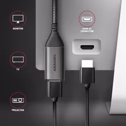 Axagon RVC-HI2M cavo e adattatore video 0,25 m USB tipo-C HDMI Nero - Vista aggiuntiva 4