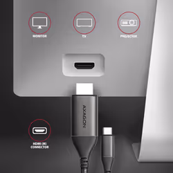 Axagon RVC-HI2MC cavo e adattatore video 1,8 m USB tipo-C HDMI Nero - Vista aggiuntiva 5