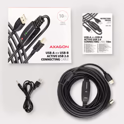 Axagon ADR-210B USB 2.0 A-M -> B-M active connecting/repeater cable 10m - Kabel - Digital/Daten cavo USB USB A USB B Nero - Vista aggiuntiva 8