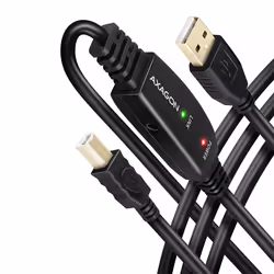 Axagon ADR-215B USB 2.0 A-M -> B-M active connecting/repeater cable 15m - Kabel - Digital/Daten cavo USB USB A USB B Nero - Vista aggiuntiva 2