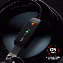Axagon ADR-305 USB 3.2 Gen 1 A-M -> A-F active extension/repeater cable 5m - Kabel - Digital/Daten cavo USB USB 3.2 Gen 1 (3.1 Gen 1) USB A Nero - Vista aggiuntiva 5