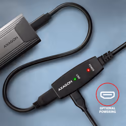 Axagon ADR-305 USB 3.2 Gen 1 A-M -> A-F active extension/repeater cable 5m - Kabel - Digital/Daten cavo USB USB 3.2 Gen 1 (3.1 Gen 1) USB A Nero - Vista aggiuntiva 6