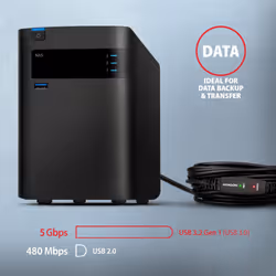 Axagon ADR-305 USB 3.2 Gen 1 A-M -> A-F active extension/repeater cable 5m - Kabel - Digital/Daten cavo USB USB 3.2 Gen 1 (3.1 Gen 1) USB A Nero - Vista aggiuntiva 7