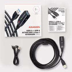 Axagon ADR-305 USB 3.2 Gen 1 A-M -> A-F active extension/repeater cable 5m - Kabel - Digital/Daten cavo USB USB 3.2 Gen 1 (3.1 Gen 1) USB A Nero - Vista aggiuntiva 8