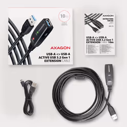 Axagon N ADR-310 USB 3.2 Gen 1 A-M -> A-F aktivni prodluovaci repeater kabel cavo USB USB 3.2 Gen 1 (3.1 Gen 1) 10 m USB A Nero - Vista aggiuntiva 8