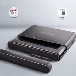 Axagon ADSA-CC USB-C 10Gbps - NVMe M.2 SSD & SATA 2.5/3.5 SSD/HDD CLONE MASTER 2 - Digital/Daten - NVMe USB 3.2 Gen 2 (3.1 Gen 2) Type-C Nero