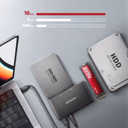 Axagon ADSA-CC USB-C 10Gbps - NVMe M.2 SSD & SATA 2.5/3.5 SSD/HDD CLONE MASTER 2 - Digital/Daten - NVMe USB 3.2 Gen 2 (3.1 Gen 2) Type-C Nero - Vista aggiuntiva 5