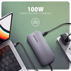Axagon HMC-6GM2 USB 10Gbps hub USB-A USB-C HDMI M.2 SD/mSD PD 100W USB-C Cablato USB 3.2 Gen 2 (3.1 Gen 2) Type-C Grigio - Vista aggiuntiva 7