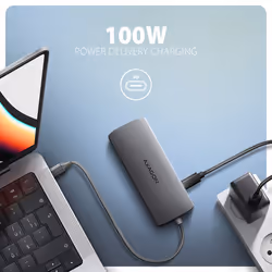 Axagon HMC-8HLSA replicatore di porte e docking station per laptop Cablato USB 3.2 Gen 1 (3.1 Gen 1) Type-C Grigio - Vista aggiuntiva 5