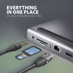 Axagon HMC-4KX3 replicatore di porte e docking station per laptop Cablato USB 3.2 Gen 1 (3.1 Gen 1) Type-C Grigio - Vista aggiuntiva 7