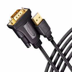 Axagon ADS-1PQN USB-A 2.0 - serial RS-232 DB9-M FTDI adapter cable 1.5m - Adapter - Digital/Daten, Nero, 1,5 m, USB tipo A, R ...