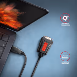 Axagon ADS-1PSN USB-A 2.0 - serial RS-232 DB9-M Prolific adapter cable 1.5m - Adapter - Digital/Daten cavo seriale Nero 1,5 m USB tipo A - Vista aggiuntiva 4