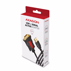 Axagon ADS-1PSN USB-A 2.0 - serial RS-232 DB9-M Prolific adapter cable 1.5m - Adapter - Digital/Daten cavo seriale Nero 1,5 m USB tipo A - Vista aggiuntiva 7