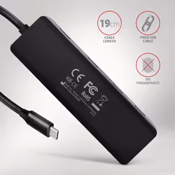 Axagon HUE-C1C hub di interfaccia USB 3.2 Gen 1 (3.1 Gen 1) Type-C 5000 Mbit/s Nero - Vista aggiuntiva 5