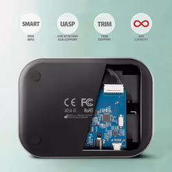 Axagon AXG ADSA-DC - Docking- und Kopierstation 2x 2.5''/3.5'' SATA USB 3.0 - Digital/Daten USB 3.2 Gen 1 (3.1 Gen 1) Type-A Grigio - Vista aggiuntiva 6