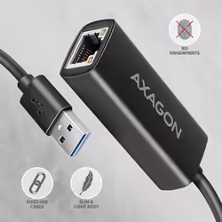 Axagon ADE-AR USB-A 3.2 Gen 1 - Gigabit Ethernet 10/100/1000 Adapter - Adapter - Digital/Daten 1000 Mbit/s - Vista aggiuntiva 4