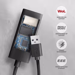 Axagon ADE-AR USB-A 3.2 Gen 1 - Gigabit Ethernet 10/100/1000 Adapter - Adapter - Digital/Daten 1000 Mbit/s - Vista aggiuntiva 5