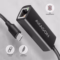 Axagon ADE-ARC USB-C 3.2 Gen 1 - Gigabit Ethernet 10/100/1000 Adapter - Adapter - Digital/Daten 1000 Mbit/s - Vista aggiuntiva 4
