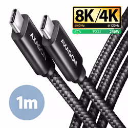 Axagon BUCM4X-CM10AB Cavo USB USB-C USB4 Gen 3x2 1 m Nero - Vista aggiuntiva 2