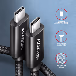 Axagon BUCM4X-CM10AB Cavo USB USB-C USB4 Gen 3x2 1 m Nero - Vista aggiuntiva 4