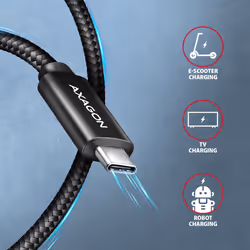 Axagon BUCM4X-CM10AB Cavo USB USB-C USB4 Gen 3x2 1 m Nero - Vista aggiuntiva 7