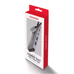 Axagon HMC-5H60 replicatore di porte e docking station per laptop Cablato USB 3.2 Gen 1 (3.1 Gen 1) Type-C Grigio - Vista aggiuntiva 8