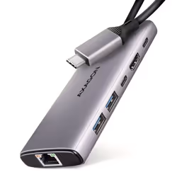 Axagon HMC-6G2L replicatore di porte e docking station per laptop Cablato USB 3.2 Gen 2 (3.1 Gen 2) Type-C Alluminio - Vista aggiuntiva 7